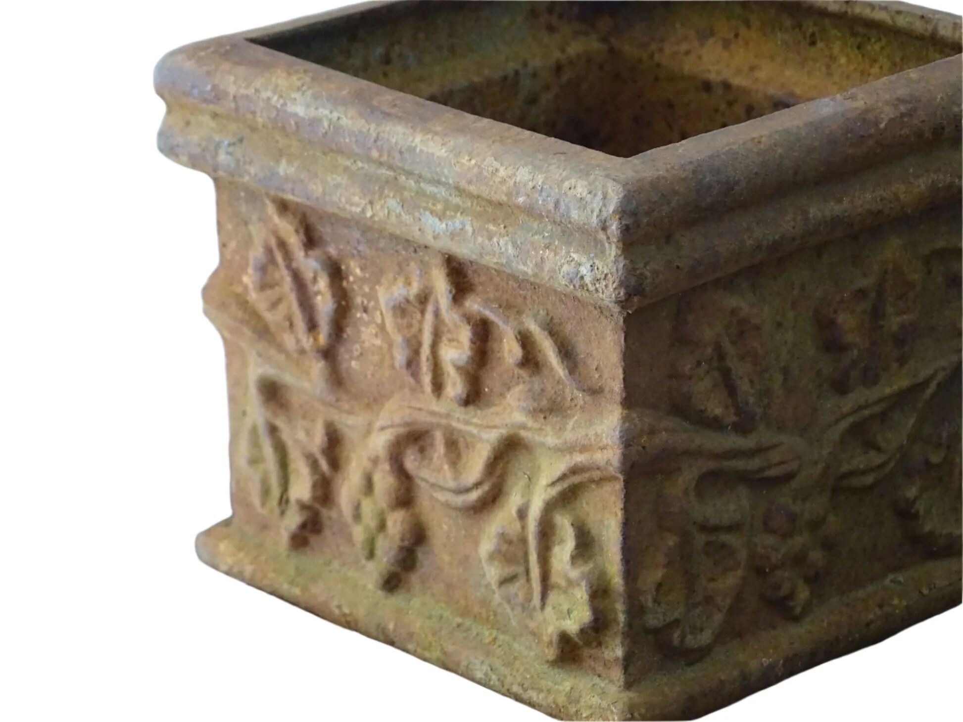 Paire de jardinières anciennes françaises en fonte