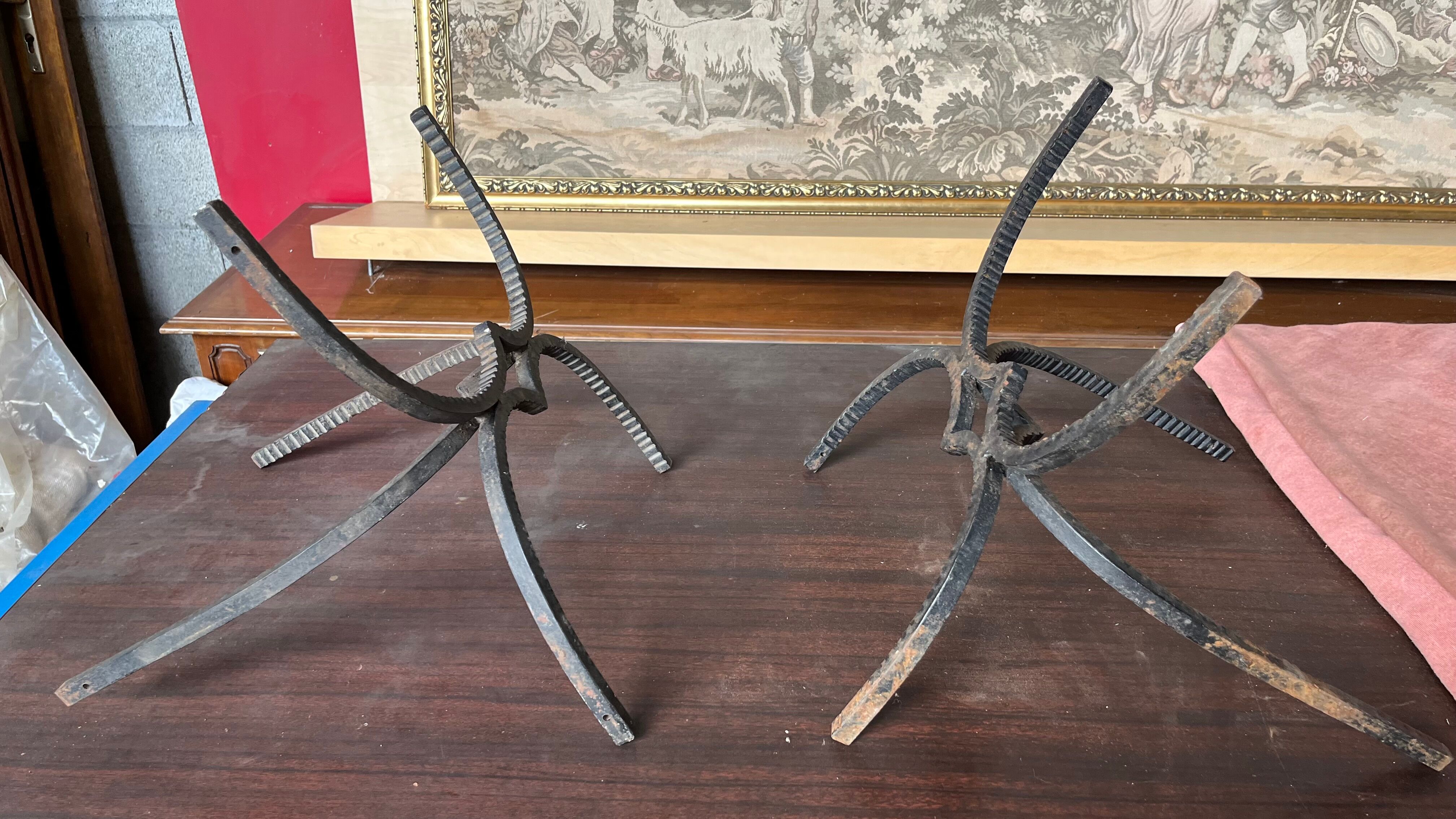 Wrought iron coffee table legs