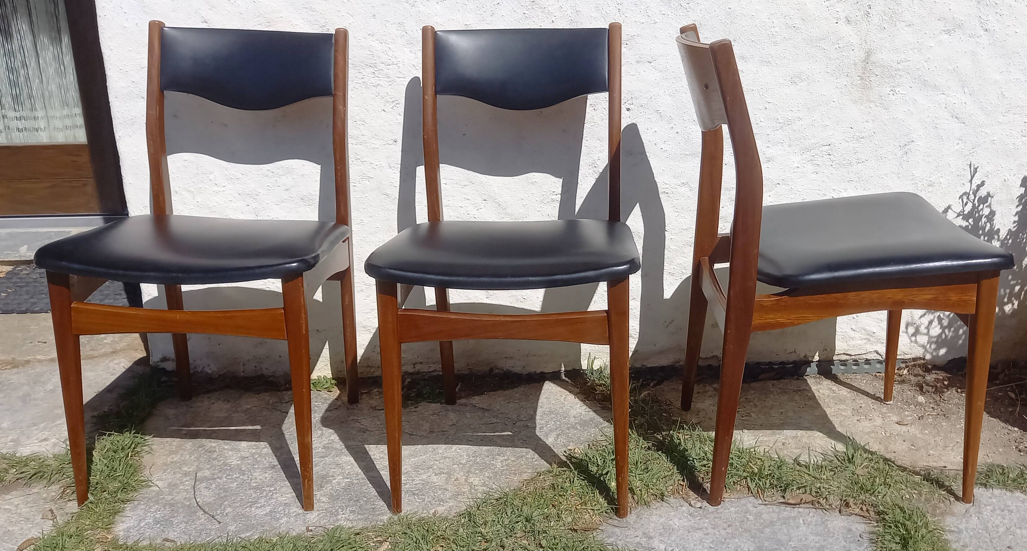 3 Scandinavian-style chairs, NF brand, from the 1950s-60s