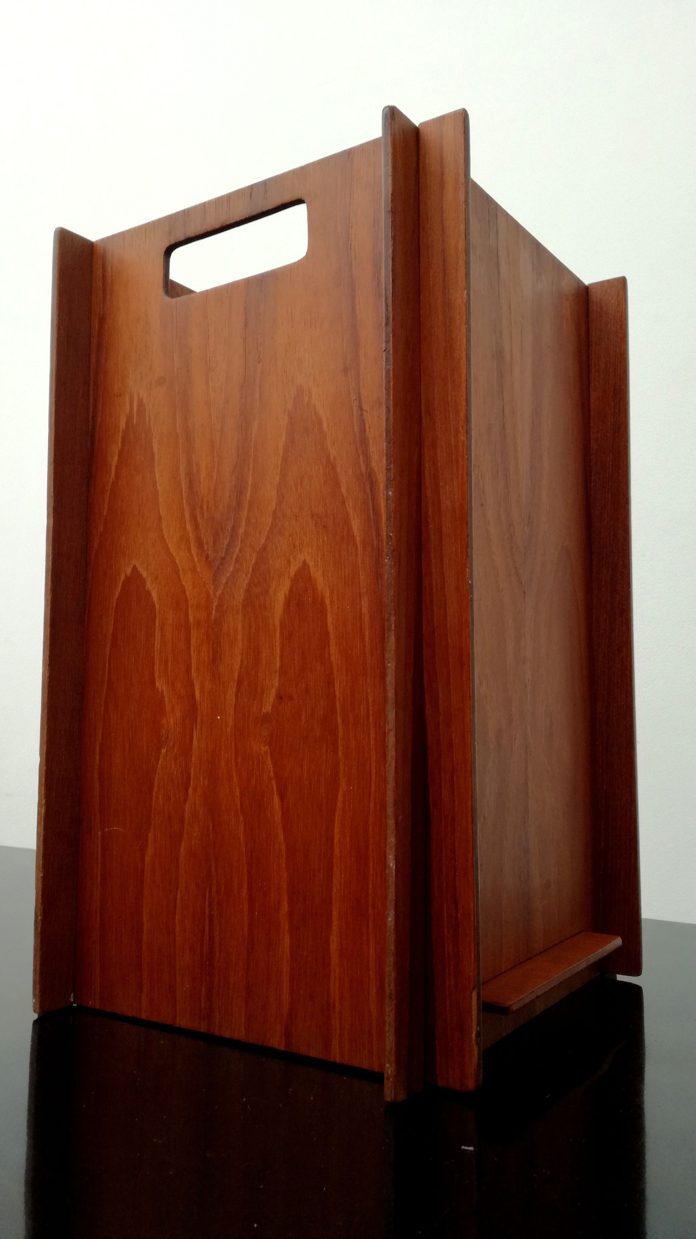 Scandinavian office trash teak 1960