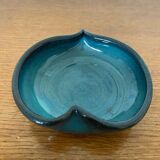 Vide poche Ancien Céramique Bleu Forme Cœur