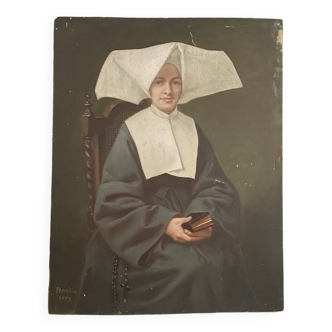 Portrait of a nun with a cornet