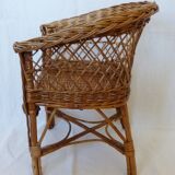 Rattan armchair years 60