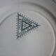 3 plates saline iron earth faience