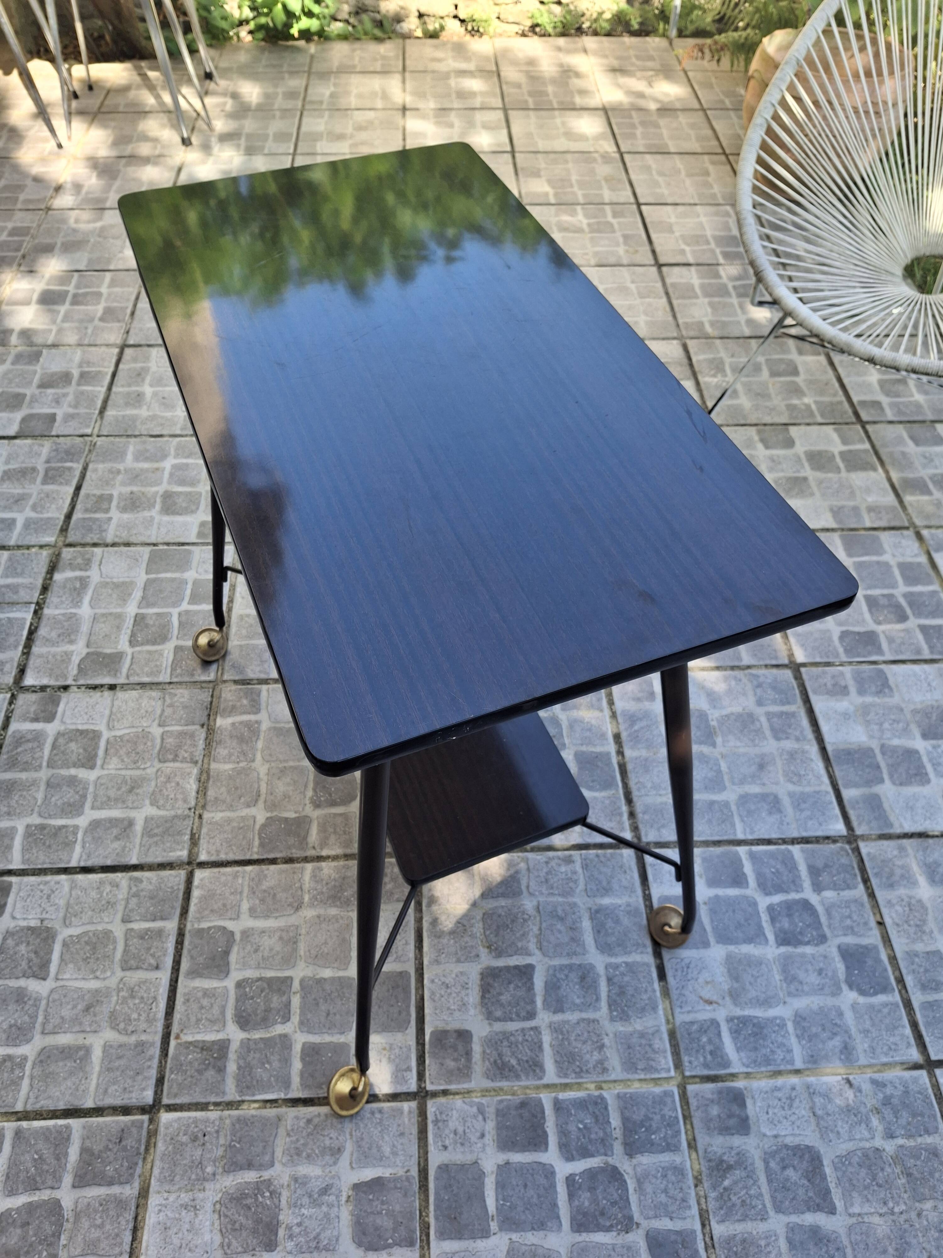 Vintage rolling dessert trolley