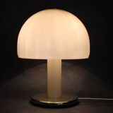 Lampe de table champignon en verre, Italie années 1970