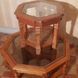 Lot de deux tables basses hexagonales