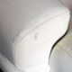 Fauteuil seventies en skaï blanc crème