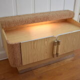 Meuble bar console vinyle vintage en formica