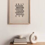 Peinture sur papier - tableau abstrait - B113 - signé Eawy