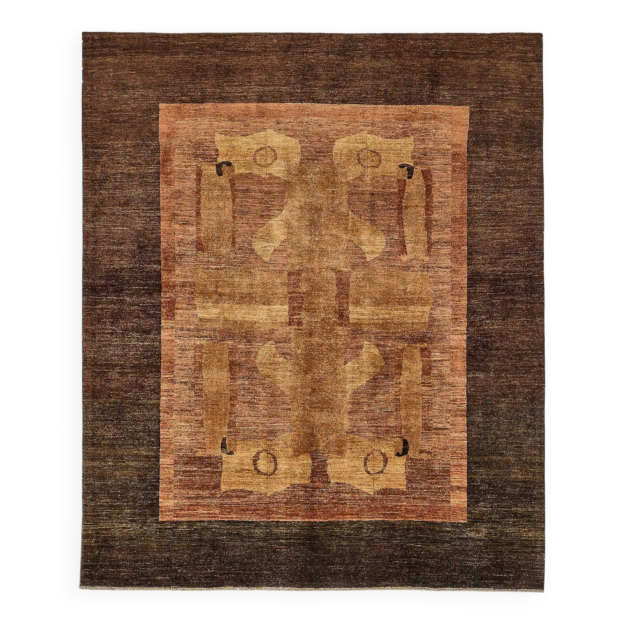 Turkish Handknotted Wool Oushak Rug 201 cm x 241 cm