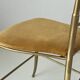 Set of 3 Chiavari chairs in brass with velvet seat and high back, 1950s, Italy.