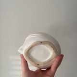 Vintage English white ceramic swan vase/cachepot