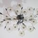Large Size Gold and Transparent Murano Glass Wall light or Ceiling Light Fl