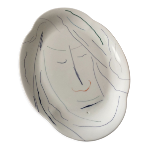 Plat visage porcelaine Limoges