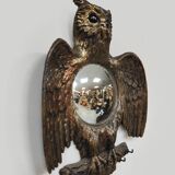 Miroir hibou convexe vintage français des années 60