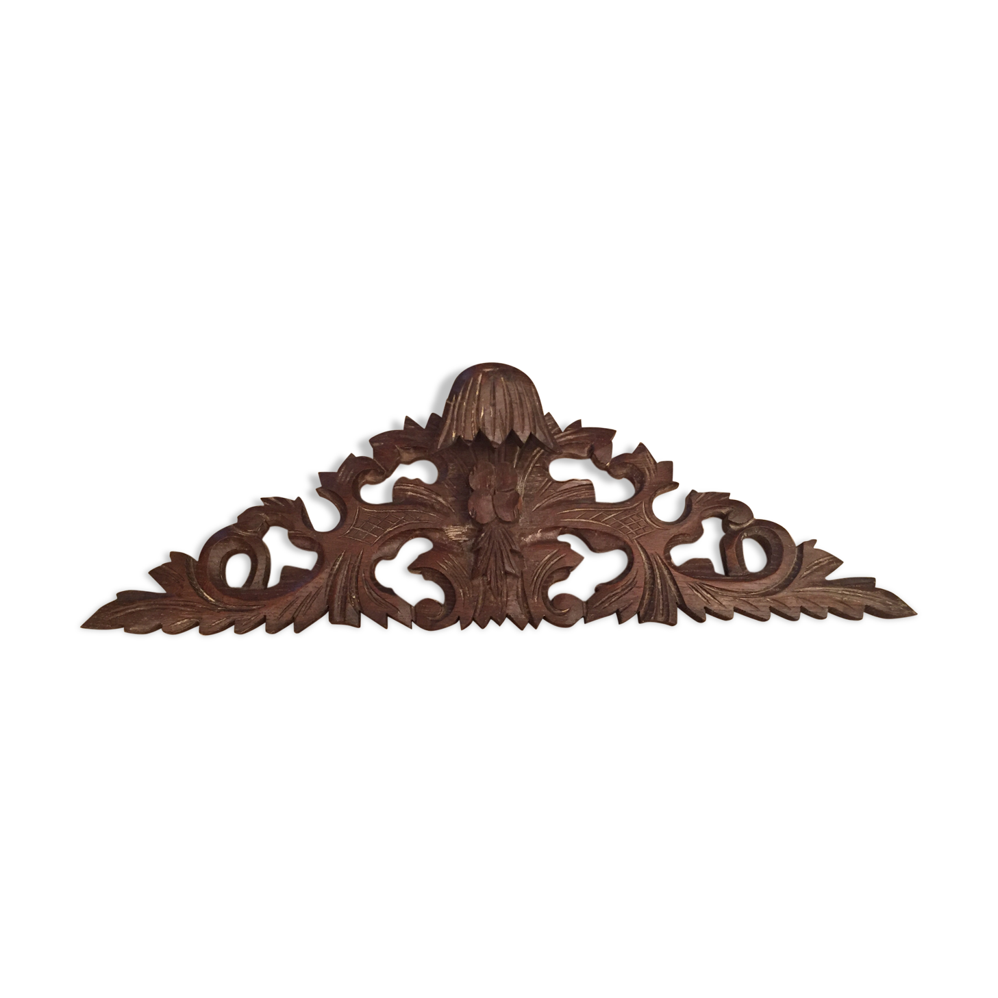 Former finely carved wooden pediment