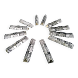 Box of 12 triangular lead crystal knife holders, new