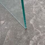 Vintage glass and metal side table