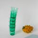 Set of 6 green glass glasses 1970