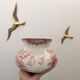 Toilet pitcher Terre de fer Sarreguemines chubby pink