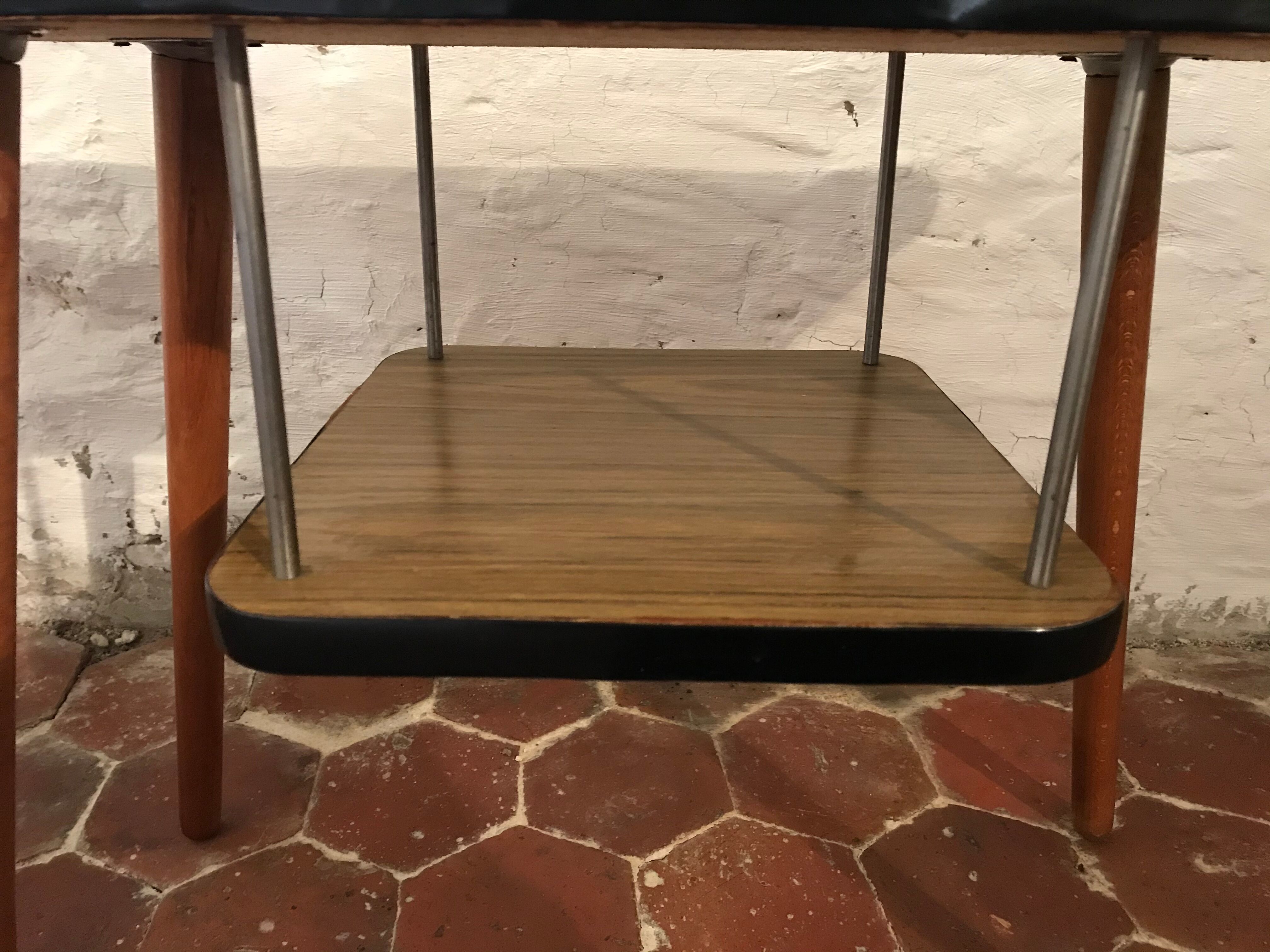 Two-plated formica side table