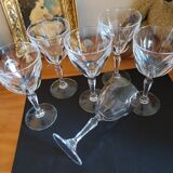 Verres à pied en cristal d'arques modèle Washington