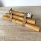 Vintage rattan coat rack a hook
