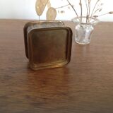 Vintage brass mother-of-pearl box