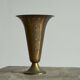 Art Deco fluted vase in patinated metal and brass from the 1930s.