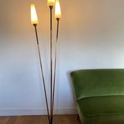 Vintage opaline tripod floor lamp
