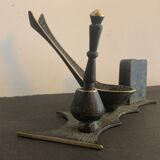 Porte pipe en bronze et laiton, 1950