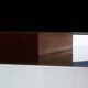 Grande table basse laquée noire et acier Nadine Charteret 1972