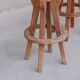 Set of 5 Brutalist Oak Mid-Century Belgium Bar Stools