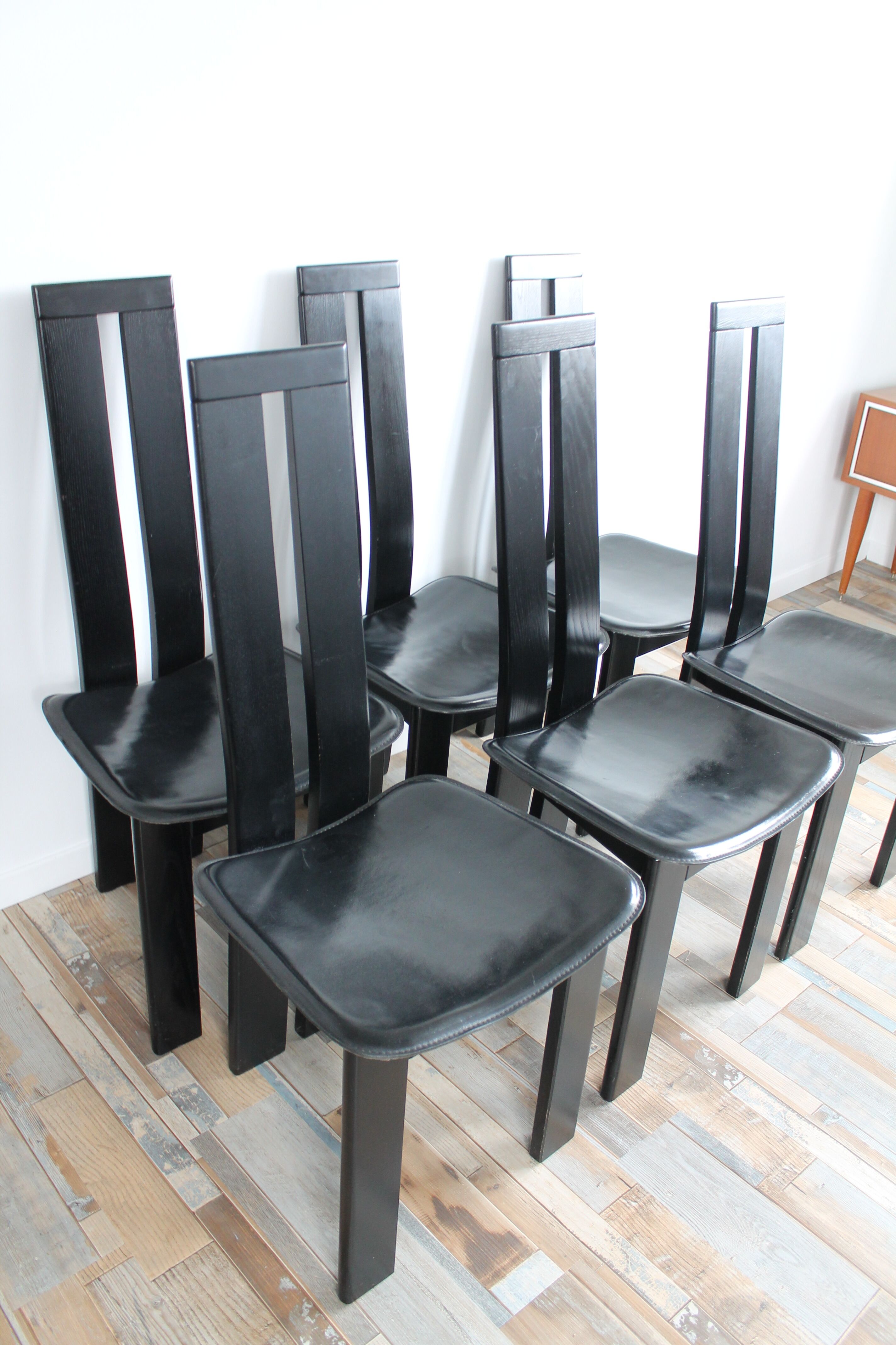 Lot 6 chairs Pietro Constantini circa 1970 Italy