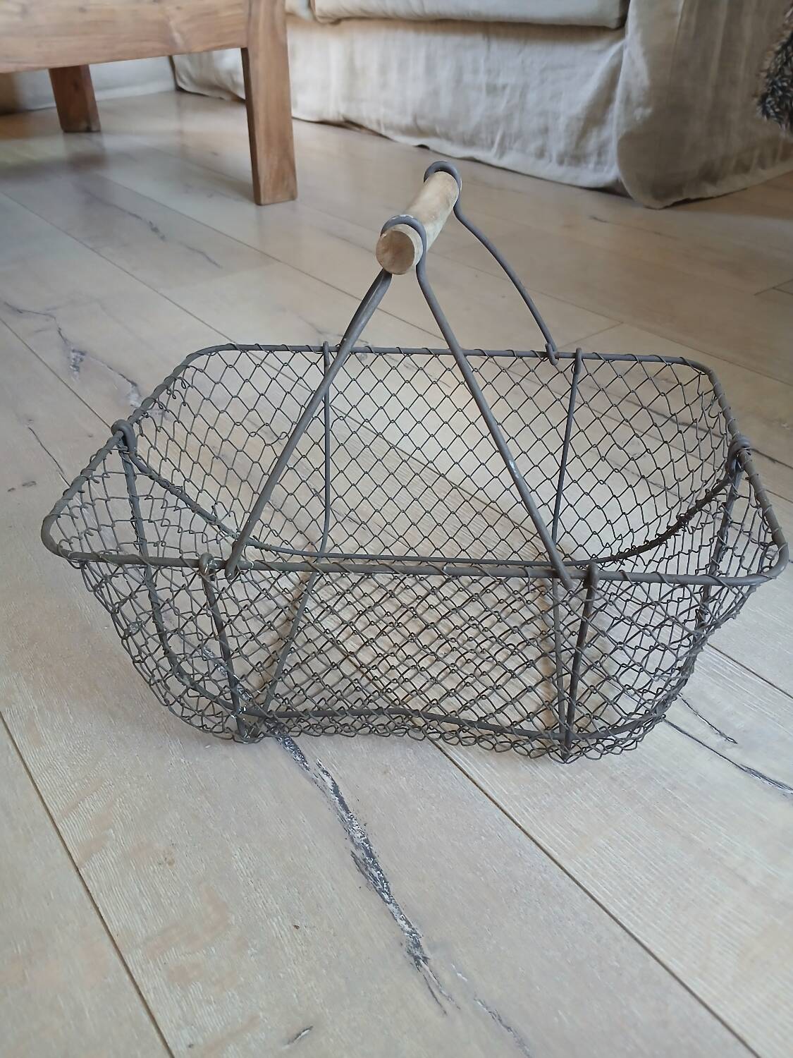Old metal basket