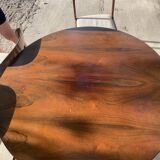 Vintage Baumann sleigh chairs with table