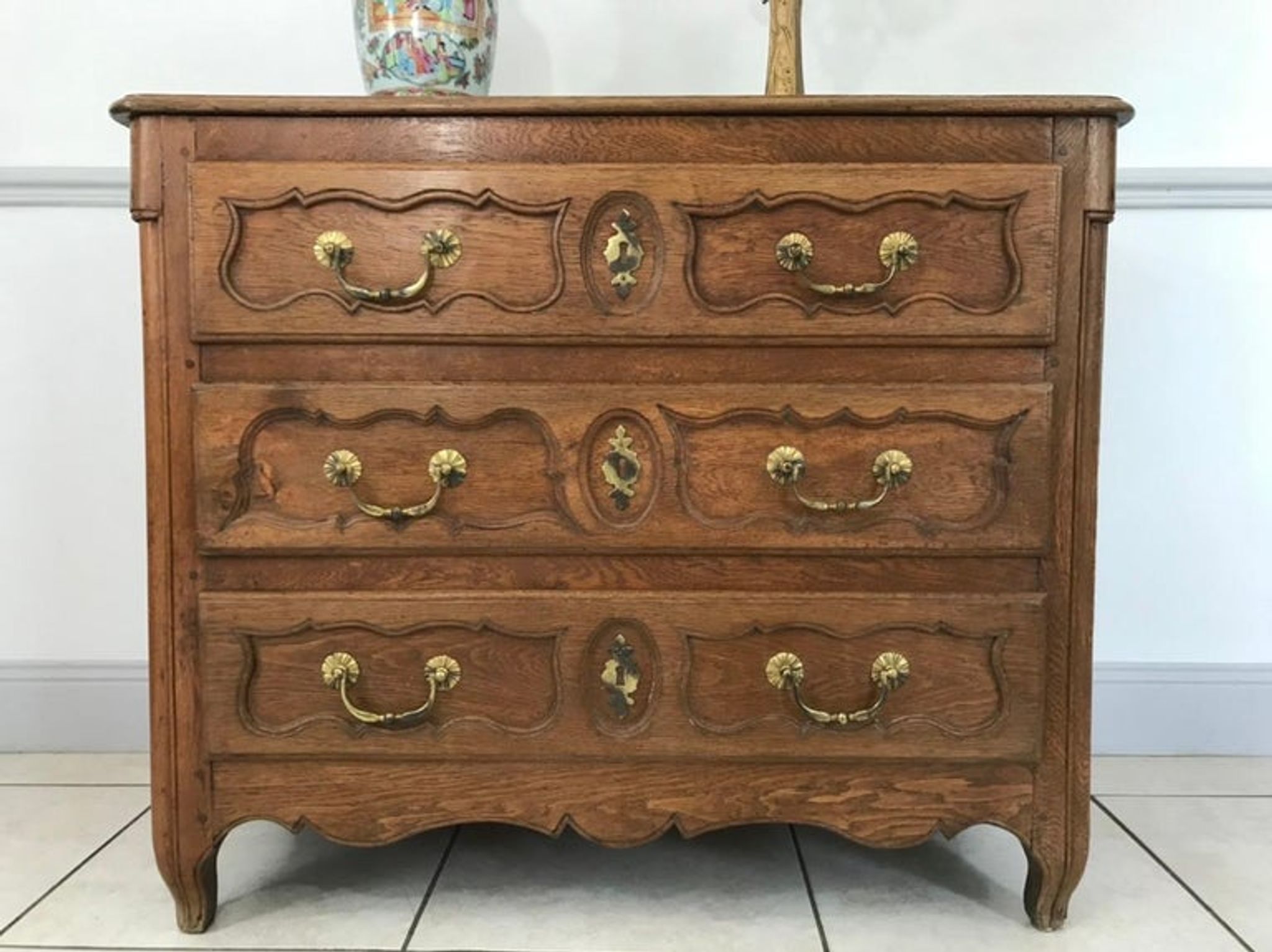 Louis XV chest of drawers in light oak 18th century