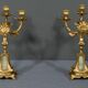Paire de candélabres en régule doré et onyx – 1940