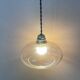 Antique amber glass pendant light