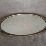 Art Deco pewter mirror
