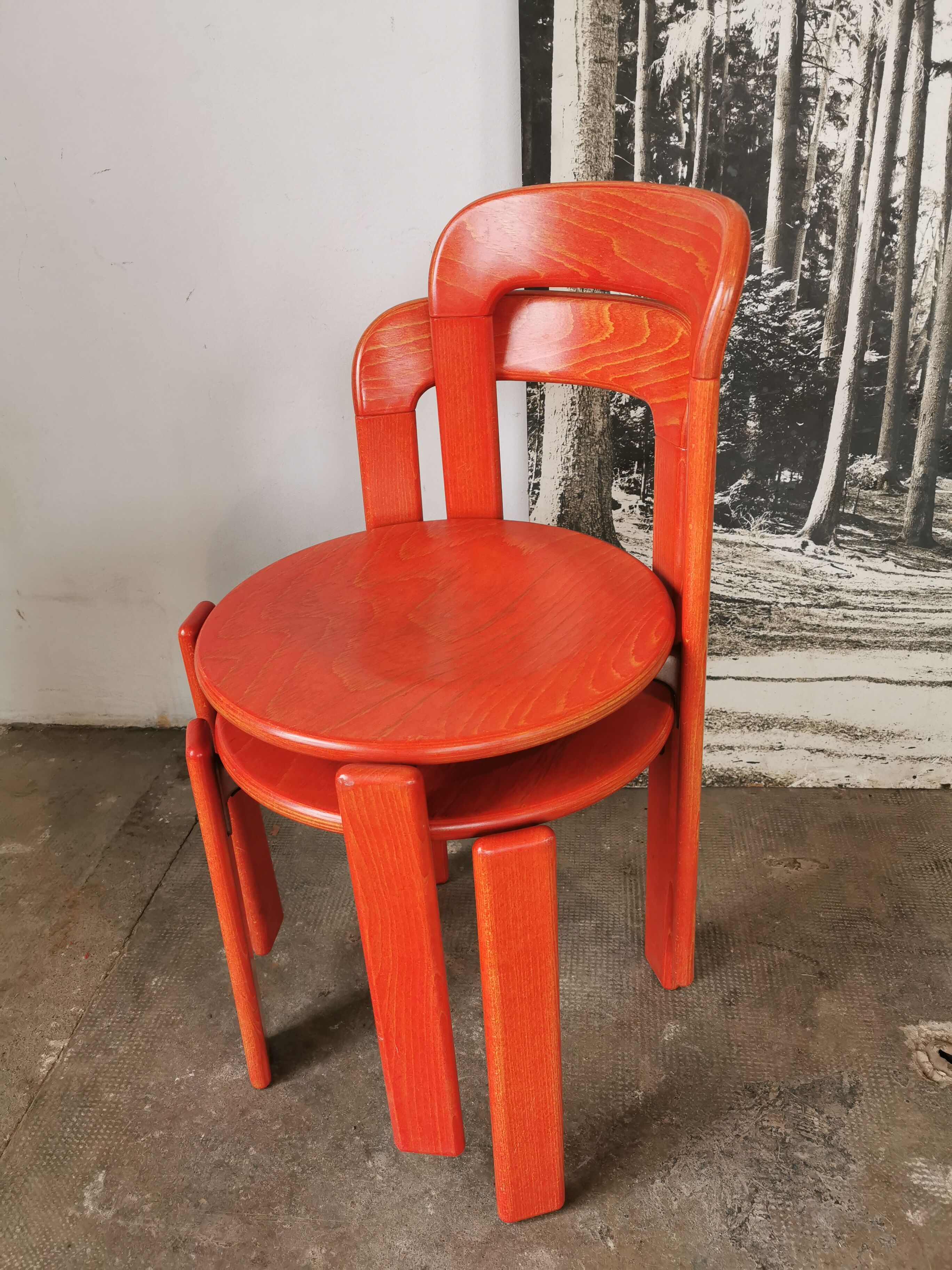 Pair of Rey chairs by Bruno Rey