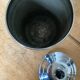 Set of two chrome-plated copper coffee/sugar jars stamped