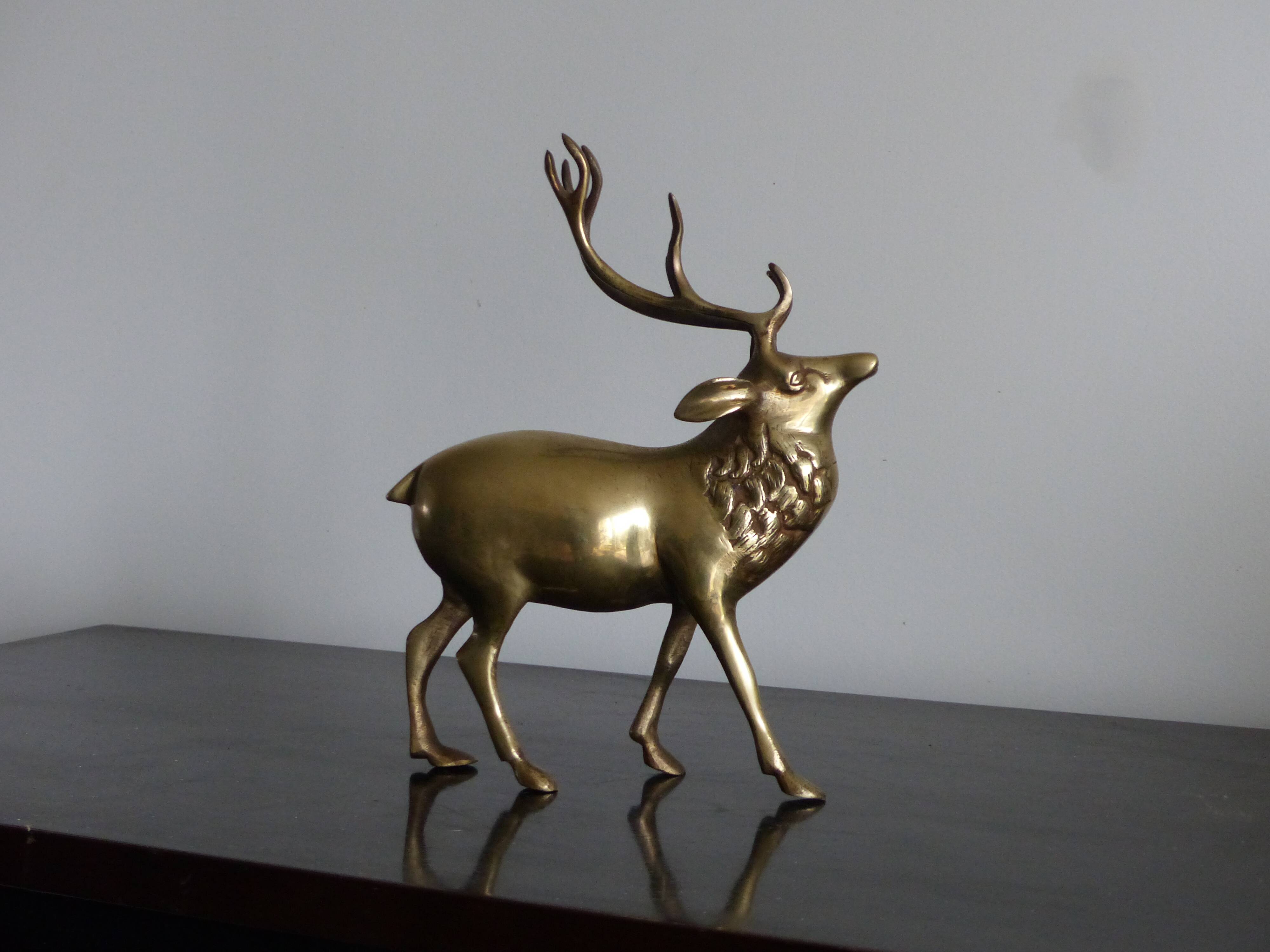Brass deer.