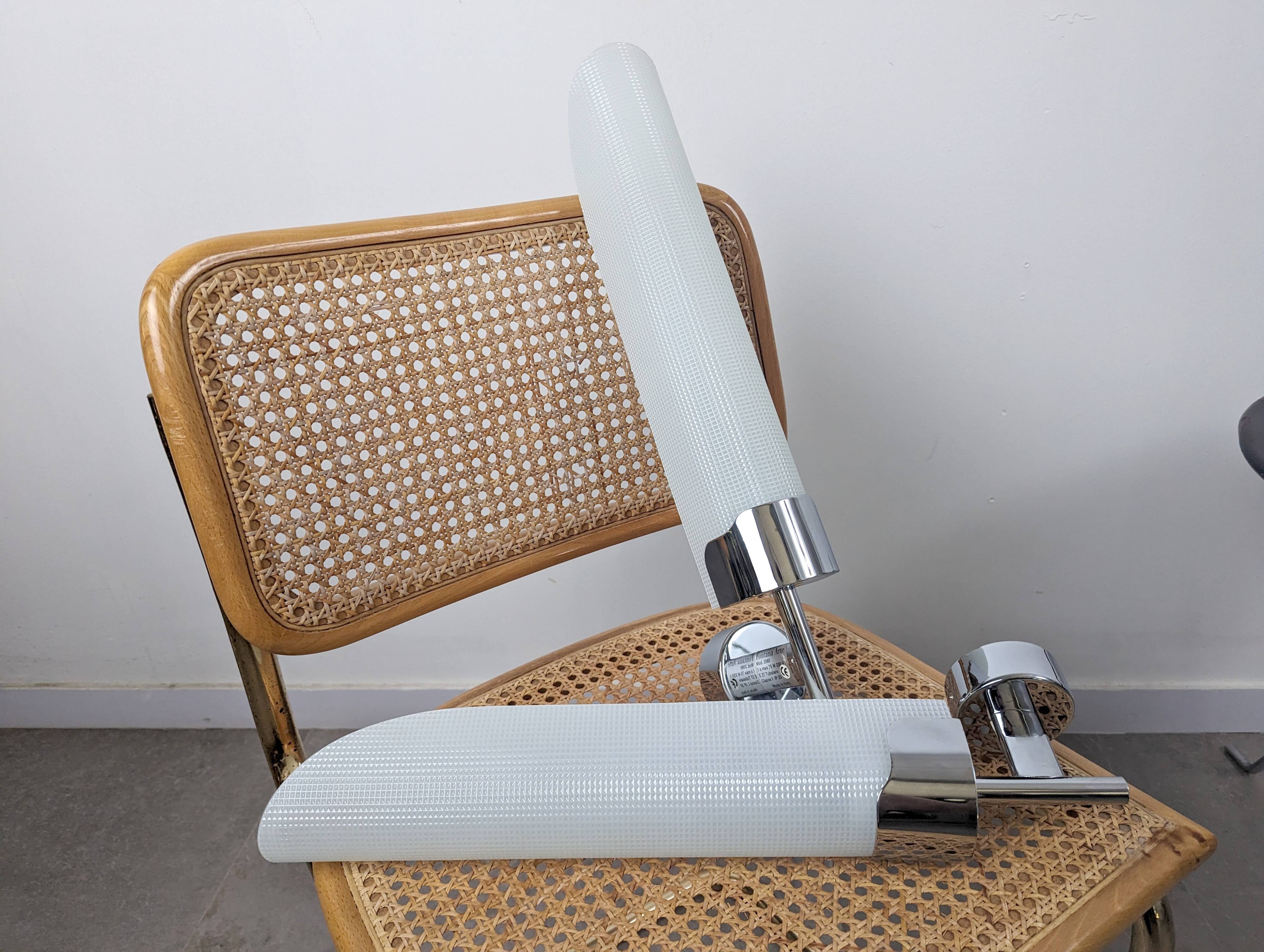 Pair of sconces by Max Ingrand for Fontana Arte 1980s