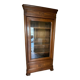 Armoire vitrine en noyer avec tiroir