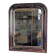 Antique Louis Philippe mirror with a patinated black frame.