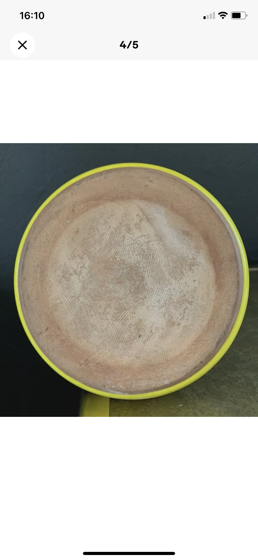 Yellow glazed ceramic vase