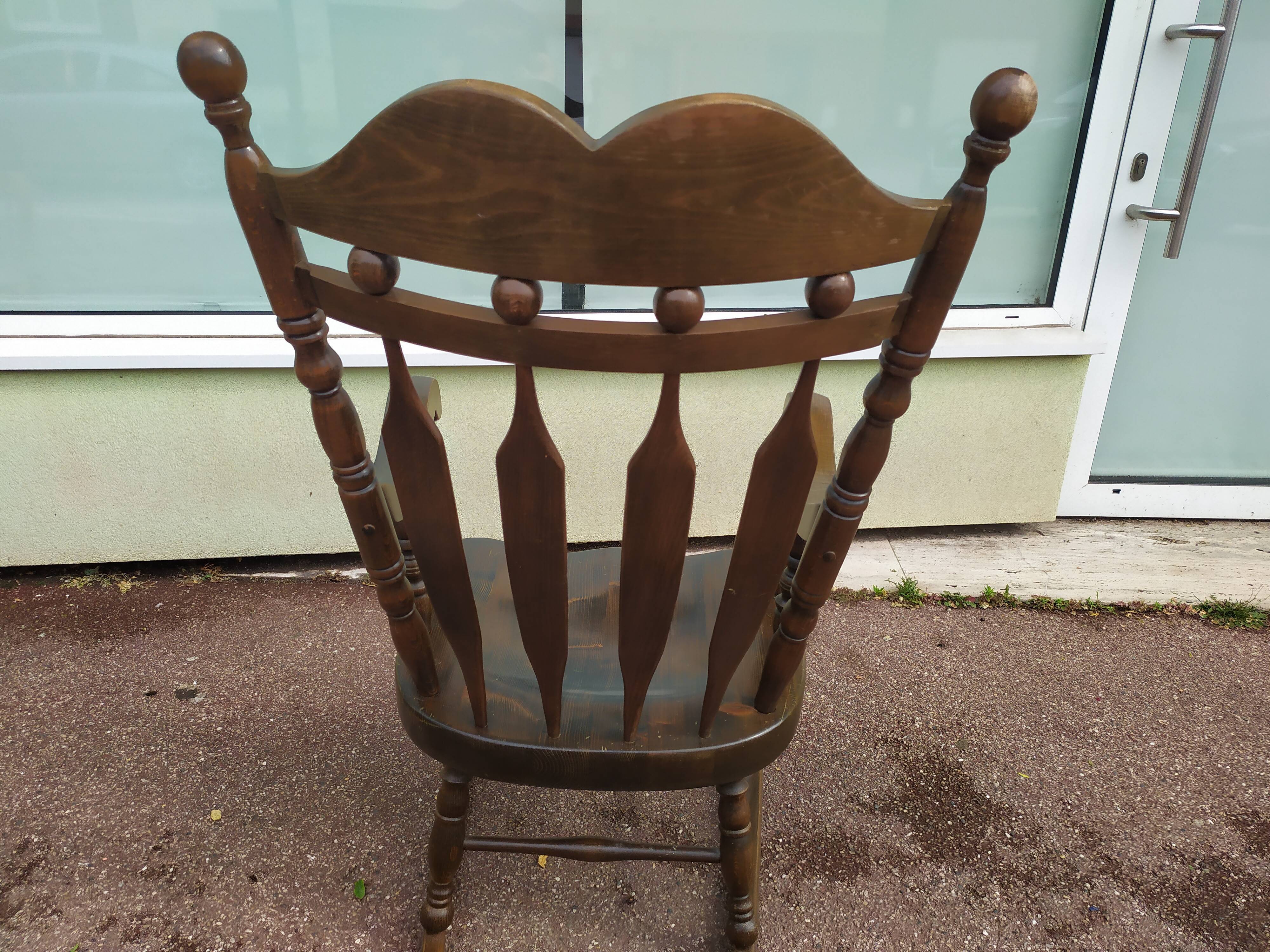 Rocking chair in solid wood beech - yugoslavia