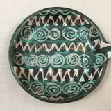 Pan caquelon ceramic Vallauris signed RP Robert Picault vintage year 70